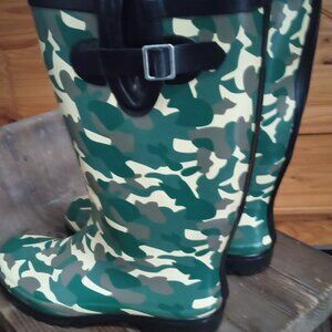 Tawop Women's Size 10 Camouflage Rain Rubber Boots NEW!